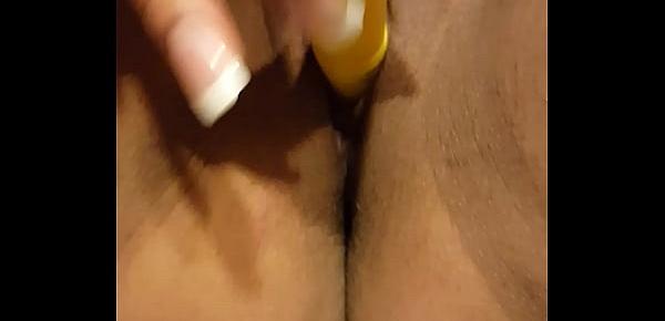  Horny young bbw Latina.  Juicy pussy gums while masturbating with chocolate girl
